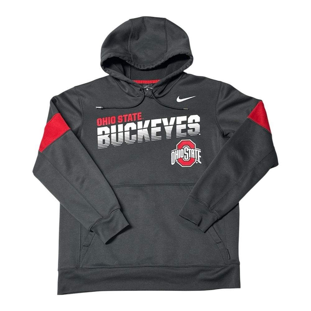 Nike Ohio State Buckeyes NCAA Gray Dri Fit On Field Hoodie Sweatshirt Mens M